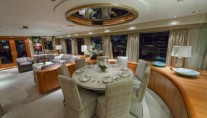 Luxury motor yacht Sea Bear Dining Area